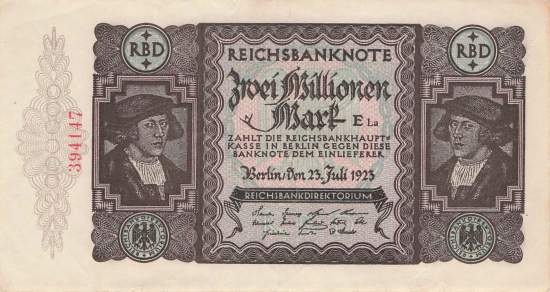 2 Millionen Mark 1923 ro.89b La